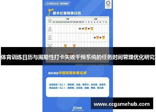 体育训练日历与周期性打卡失败干预系统的任务时间管理优化研究